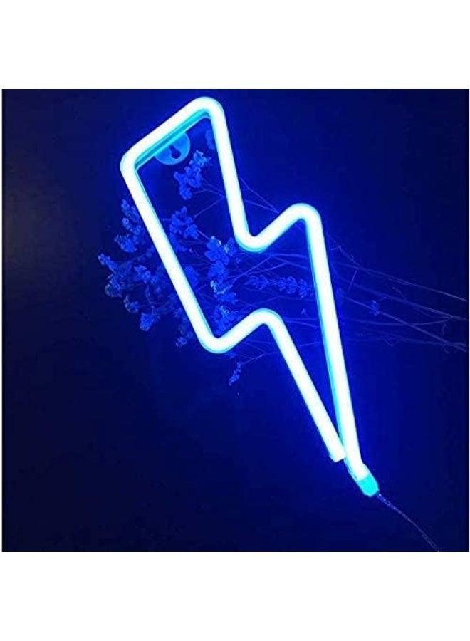 Lightning LED Neon Sign Blue - Image 1